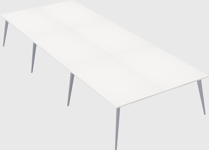 Shared rectangular office desk system