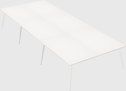 Shared rectangular office desk system