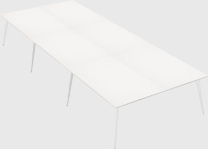 Shared rectangular office desk system
