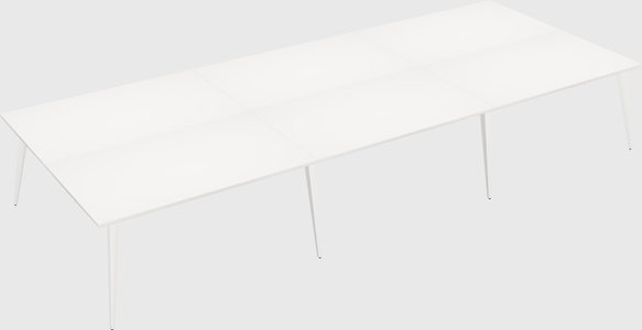Shared rectangular office desk system