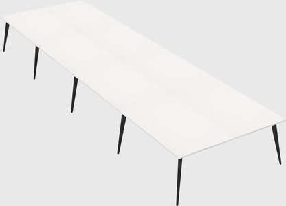 Shared rectangular office desk system