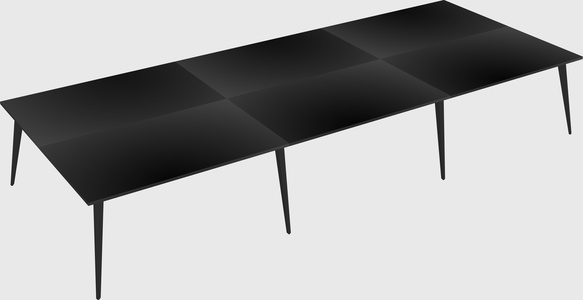 Shared rectangular office desk system