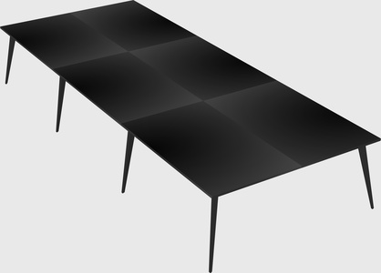 Shared rectangular office desk system