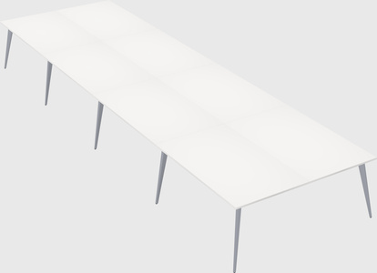 Shared rectangular office desk system