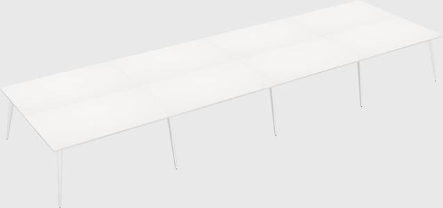 Shared rectangular office desk system