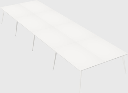 Shared rectangular office desk system