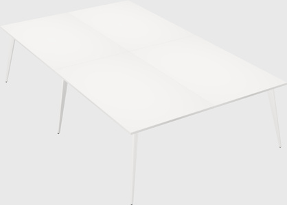 Shared rectangular office desk system