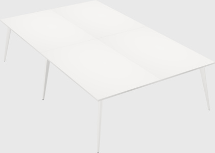 Shared rectangular office desk system