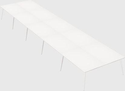 Shared rectangular office desk system