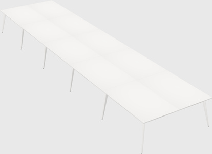 Shared rectangular office desk system