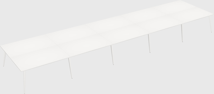 Shared rectangular office desk system