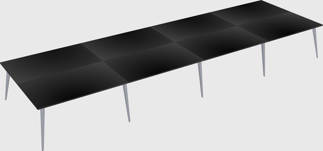 Shared rectangular office desk system