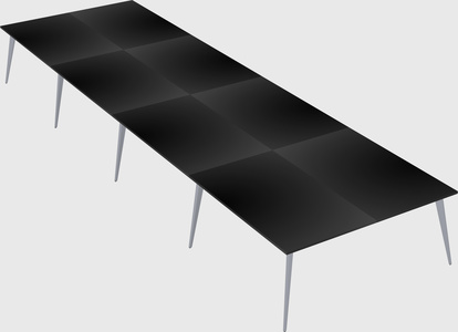 Shared rectangular office desk system