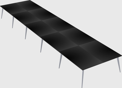 Shared rectangular office desk system