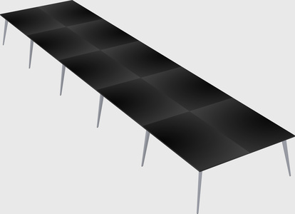 Shared rectangular office desk system