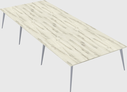 Shared rectangular office desk system