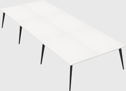 Shared rectangular office desk system