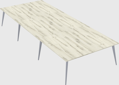 Shared rectangular office desk system