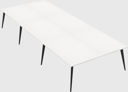 Shared rectangular office desk system