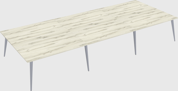 Shared rectangular office desk system