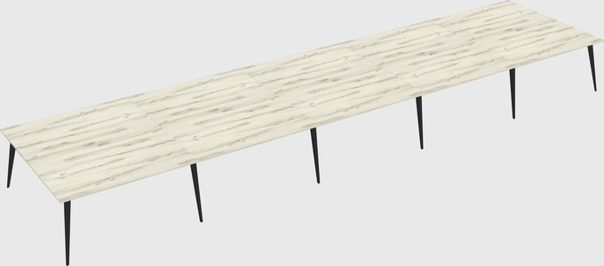 Shared rectangular office desk system
