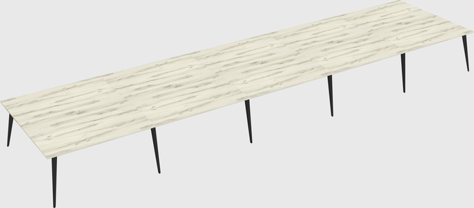 Shared rectangular office desk system