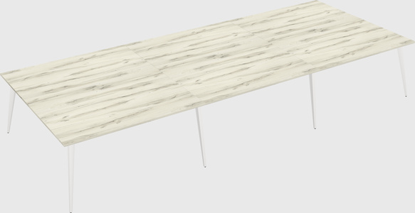 Shared rectangular office desk system