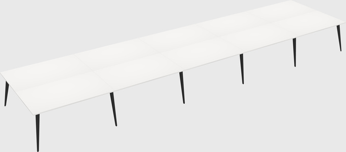 Shared rectangular office desk system