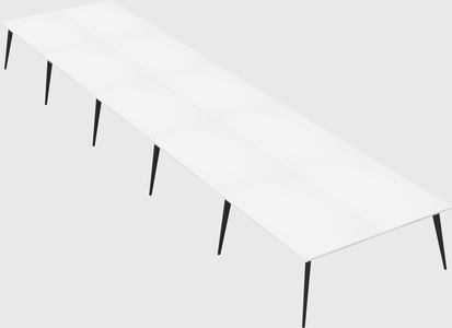 Shared rectangular office desk system