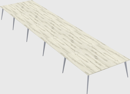 Shared rectangular office desk system