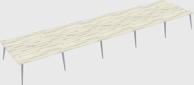 Shared rectangular office desk system