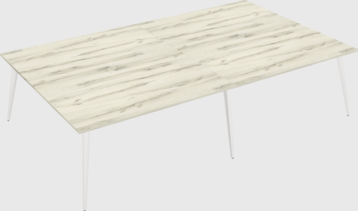 Shared rectangular office desk system