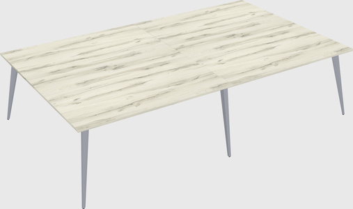 Shared rectangular office desk system