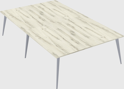 Shared rectangular office desk system