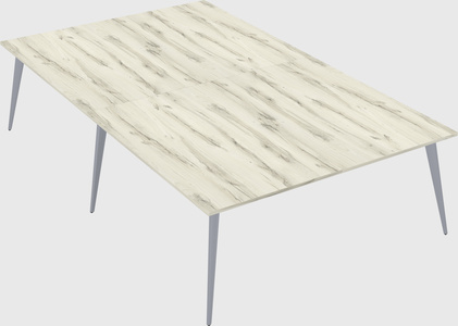 Shared rectangular office desk system