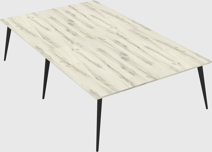 Shared rectangular office desk system