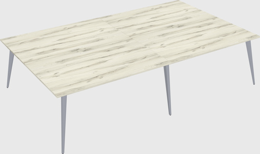 Shared rectangular office desk system