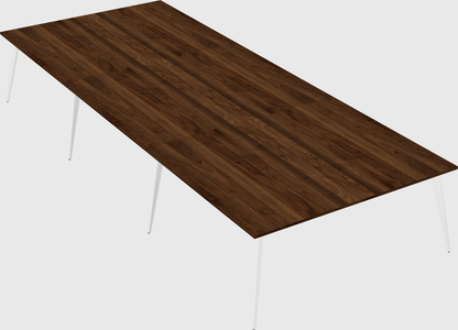 Shared rectangular office desk system