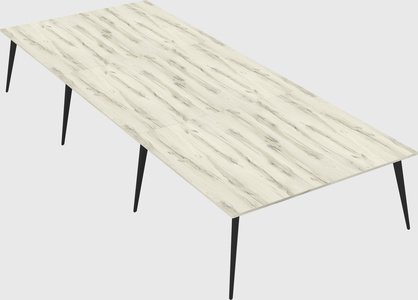 Shared rectangular office desk system