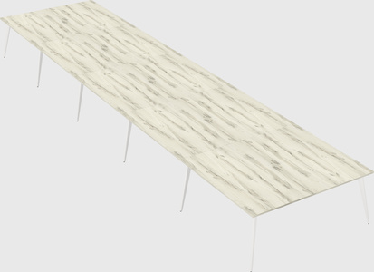 Shared rectangular office desk system