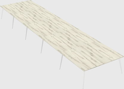 Shared rectangular office desk system