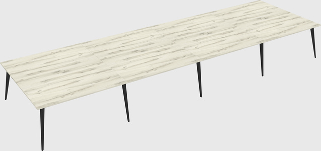 Shared rectangular office desk system