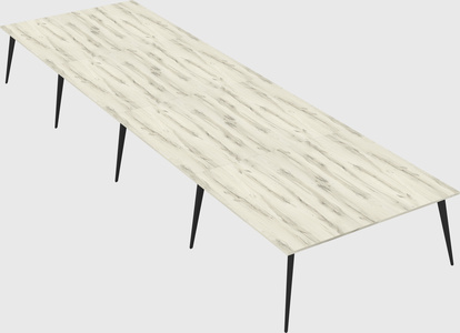 Shared rectangular office desk system