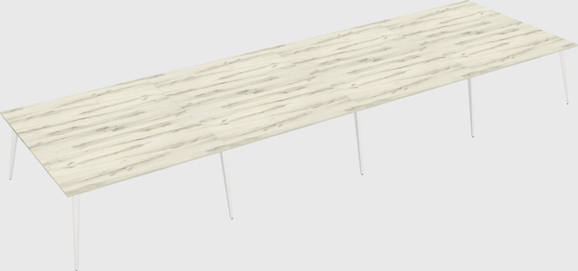 Shared rectangular office desk system