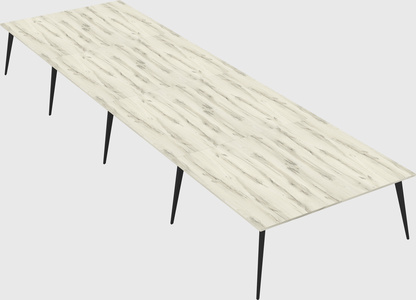 Shared rectangular office desk system