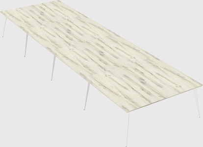 Shared rectangular office desk system