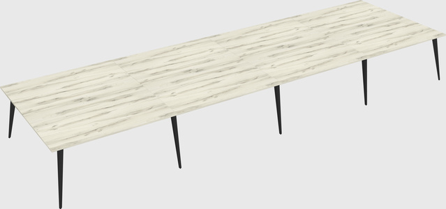 Shared rectangular office desk system