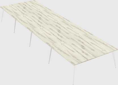 Shared rectangular office desk system