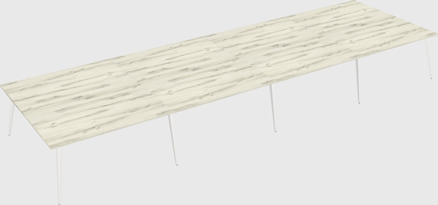 Shared rectangular office desk system
