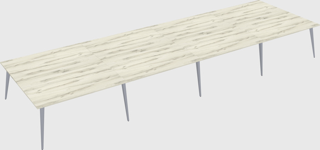 Shared rectangular office desk system